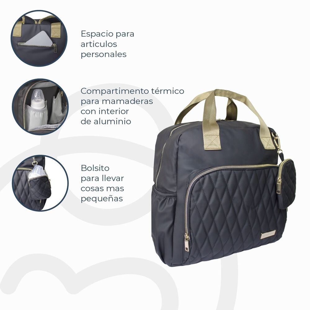 Mochila Maternal Premium Black Gold image number 3.0